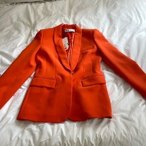 Zara oversized orange blazer